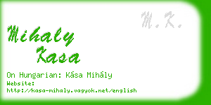 mihaly kasa business card